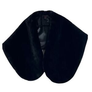 Christian Siriano Faux Fur Cape Black One Size Designer Evening Wra